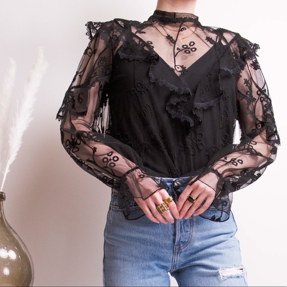 sheer victorian blouse